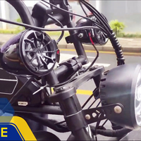 Nouveau simulateur d'effets sonores universel en ABS avec Bluetooth et FM pour vélos électriques/karts/motos 24-80V (sortie 2x10W)