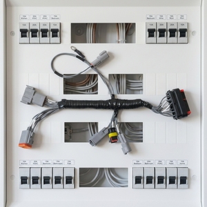 Faisceau de câblage automobile étanche avec conducteurs en cuivre étamé toronnés 600V CC/CA, connecteurs multiples, OEM ODM - Product Image 3