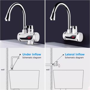 Calentador de agua instantáneo eléctrico, grifo de cocina, grifo de calefacción eléctrica, grifo eléctrico, cocina, baño, lavabo, fregadero - Product Image 3
