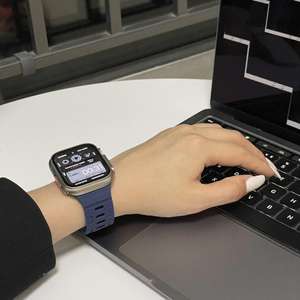 <span class=keywords><strong>Correa</strong></span> Deportiva de Silicona Impermeable para Reloj IWatch <span class=keywords><strong>Apple</strong></span> <span class=keywords><strong>Watch</strong></span> Series 11 10 9 Ultra 8 7 6 5 4 3 2 1 SE para Mujer y Hombre - Product Image 2