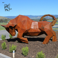 BLVE décoration de jardin extérieur grand Style moderne métal Art abstrait Animal rouille couleur acier Corten géométrie cheval Sculpture