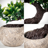 Bonsaï artificiel en pin de 22 cm, mini simulation de pin d'accueil en pot, faux bonsaï pour la décoration de bureau, maison ou table