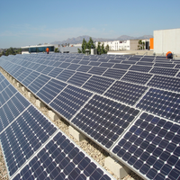 Système de montage solaire en aluminium anodisé, support de panneau PV, structure de support au sol, support de panneau solaire, station d'énergie solaire