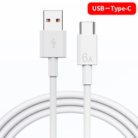 Câble de charge rapide USB Type-C 6A 1M, cordon de chargeur USB-C super rapide, câble de synchronisation de données pour téléphones mobiles et tablettes Android