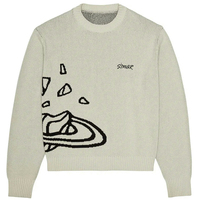 Pull Homme Personnalisé LOGO OEM Hiver Tricoté Coton Manches Longues Col Rond Pull Personnalisable