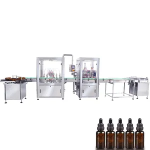 上海厂家直销精油香水全自动液体小玻璃瓶灌装机生产线