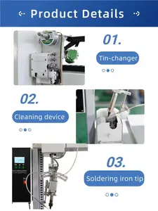 Double Station Automatic PCB Robot Welding Equipment Automatic Soldering Gun Electric Solder Iron Machine