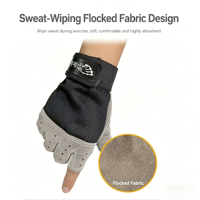 Guantes de Ciclismo de Medio Dedo para Unisex, Transpirables, Antideslizantes, Ligeros, para Verano y Primavera, Deportes, Levantamiento de Pesas, Gimnasio