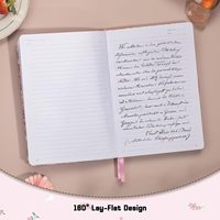 Carnet à couverture en tissu, carnet à motifs floraux mignons pour écrire, carnet ligné pour l'université avec papier épais