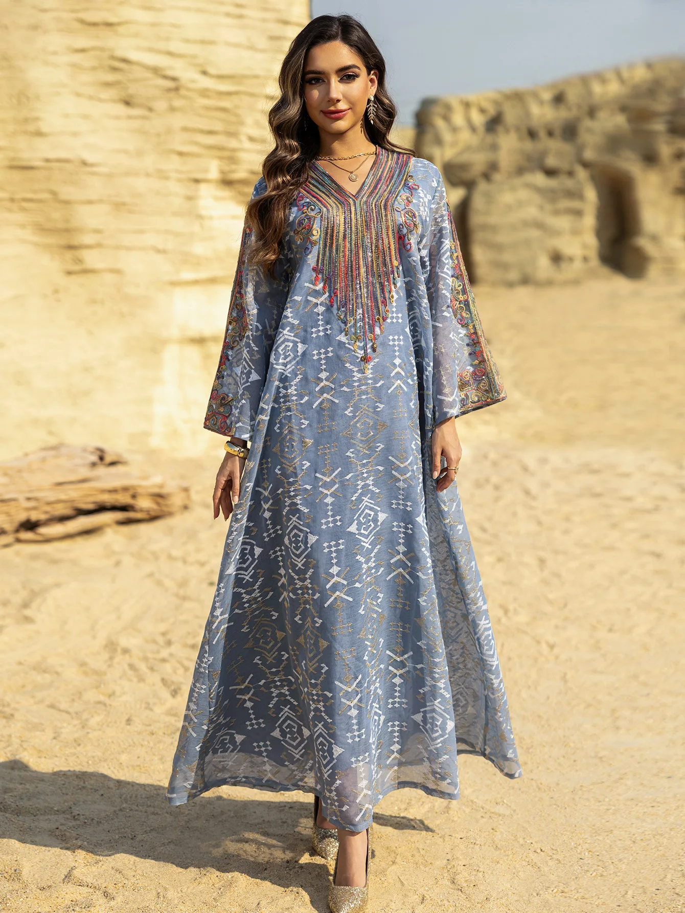 long dress muslim style clothing Aurora Elegant Floral Modest MAurora Floral Modest Maxi Dress