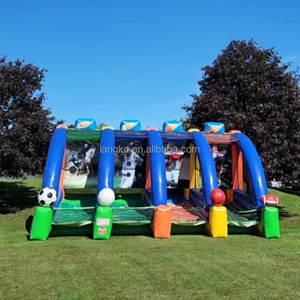 Nuevo Juego Inflable 4 en 1 para Carnaval: Fútbol, Dardos, Tres en Raya y Lanzamiento de Anillos - Product Image 1