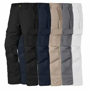 กางเกงคาร์โก้ลำลองสำหรับผู้ชายกางเกงผ้าทอลายทแยงสีทึบกางเกงขากว้างทรงหลวมแบบลำลอง