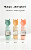 Bouteille d'eau portable en ABS pour animaux de compagnie, distributeur d'eau pour chien, récipient de voyage pour eau et nourriture, capacité de 400 ml pour chiens et chats