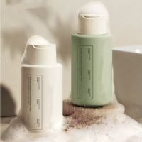 Bouteille à bouchon à disque Bouteille ronde Boston en plastique PET avec pompe à lotion 100ml 250ml 300 500ml Flacon compte-gouttes d'huile essentielle pour le corps