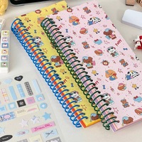 Cuaderno Espiral A6 con Diseño de Cachorro Adorable, Diario Estudiantil con Páginas a Color, Planificador DIY para Notas Diarias y Registro de Hábitos