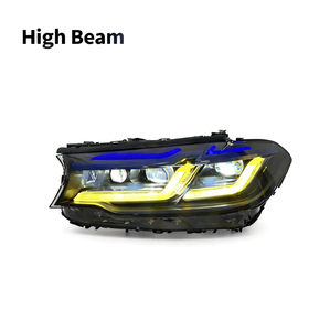 Phare LED 525i 530i 540i, style M5 amélioré, laser jaune/blanc DRL, nouveau 12V pour Série 5 2018-2023 G38 G30 F90 - Product Image 4