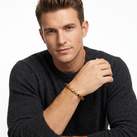 Bracelet TIZTI personnalisé, mode, 8 mm, pierre naturelle œil de tigre marron avec fermoir en acier inoxydable, bracelet perlé pour homme, anniversaire