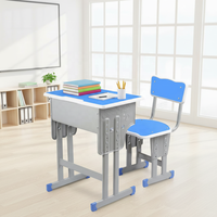 Ensemble Bureau et Chaise Réglables pour École Primaire et Maternelle - Bureau et Chaise de Classe à Hauteur Réglable