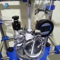 Reactor de vidrio encamisado (Horno de reacción) de 20L con certificación CE a prueba de explosiones y motor para I+D de nuevos materiales y productos químicos finos