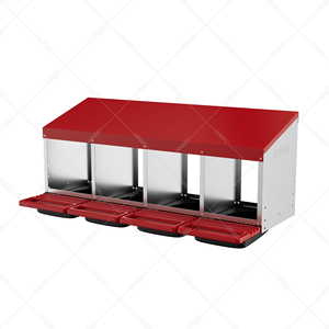 Nichoir à poulets à 4 couches avec bandes métalliques inclinées Équipement essentiel pour la construction de nids - Product Image 3
