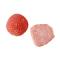 En gros, Popsicle fantaisie en forme de fraise, dessert glacé 3D aux fruits, sorbet, crème glacée croustillante au chocolat, saveur exotique