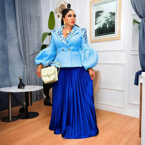 Robe <span class=keywords><strong>africaine</strong></span> pour femme, robe à paillettes, tenue <span class=keywords><strong>de</strong></span> travail pour femme, robe <span class=keywords><strong>de</strong></span> soirée, ensemble deux pièces - Product Image 5