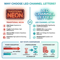 Enseigne lumineuse LED personnalisée en lettres creuses, pleine couleur, avec face en acrylique, pour devanture de magasin, nom d'entreprise, extérieur/intérieur