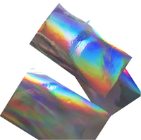 Autocollant holographique en PET durable de haute qualité, taille personnalisable, étiquette argentée, impression offset