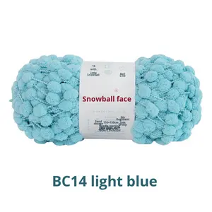 Hilo de Chenilla con Cuentas de Bola de Nieve, 100% Poliéster Blanqueado, Cojín de Bolas Pequeñas, Alfombra, Manta para Aire Acondicionado, Tejido a Mano, Manualidades - Product Image 6