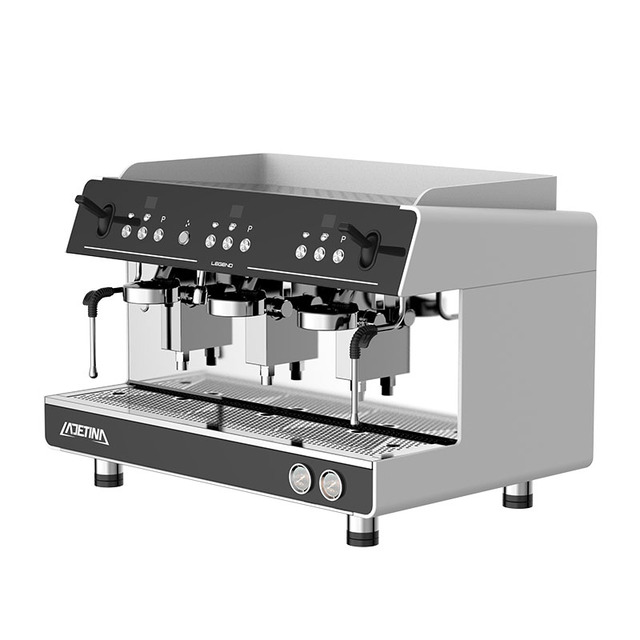Professional Programmable Commercial Business and Hotel Use Stainless Steel Electric Power Source Coffee Machine 3 Group
