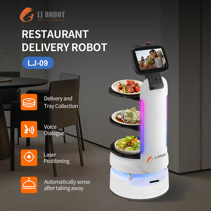 Lj-09 Ai Delivery Robot For Restaurant & Hotel Food Delivery - Oem