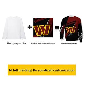 <span class=keywords><strong>Un</strong></span> Pullover girocollo commerciale transfrontaliero con cialde su misura con stampa All-Over 3D, felpa alla moda - Product Image 5