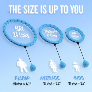 Aro de Ejercicio Inteligente con Peso Ajustable para Adultos, Pérdida de Peso, <span class=keywords><strong>Fitness</strong></span> Infinito, 24 Eslabones Desmontables, Portátil, para Mujeres, ABS - Product Image 2