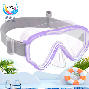 Máscara de Buceo para Niños, Completamente Seca, de Silicona Líquida, con Dos Ventanas, para Deportes Acuáticos, 6+ Años, Lentes de Plástico, Marco Gris y Rosa - Product Image 3