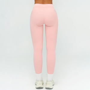 Leggings de yoga pour femmes CIYING Premium en tissu brossé avec surpiqûres contrastées, logo personnalisé, effet push-up, pour le fitness, la gym et le yoga - Product Image 5