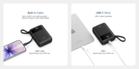 Batterie externe portable 2-en-1 45W 20000mAh avec câble intégré Type-C, charge rapide, écran LCD, pour ordinateur portable et téléphone, compacte, sûre, bon prix