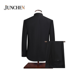 Completo Due Pezzi Stile Asiatico Premium, Giacca e Pantaloni Slim Fit su Misura, Elegante Abbigliamento da Lavoro per <span class=keywords><strong>Uomo</strong></span>, Vendita all'Ingrosso - Product Image 2