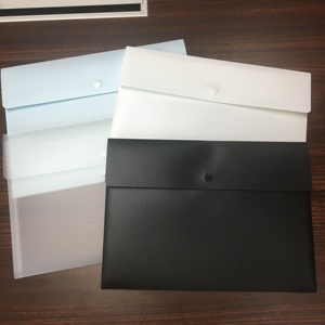 Pochette <span class=keywords><strong>de</strong></span> classement en PVC blanc A4 personnalisée avec pochette pour cartes <span class=keywords><strong>de</strong></span> visite pour l'école et le bureau - Product Image 4