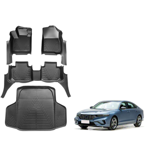 พรมปูพื้นรถยนต์ TPE แบบสั่งทำพิเศษสำหรับ Honda Accord พวงมาลัยซ้าย ปี 2023-2026 |   แผ่นรองพื้นกันน้ำทุกสภาพอากาศ ชุดเต็ม ของแท้จากโรงงาน - Product Image 1