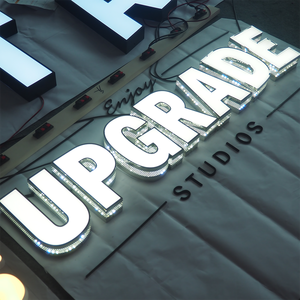 Sang trọng tùy chỉnh Kim Loại Logo Led kinh doanh dấu hiệu Thắp Sáng signage LED đăng ký cho spa tiệm - Product Image 2