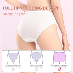 سراويل قطنية محمولة يمكن التخلص منها ملابس داخلية نسائية معبأة بشكل فردي للسفر - Product Image 4