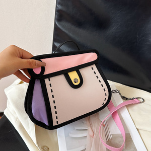 <span class=keywords><strong>Sac</strong></span> à bandoulière en toile de style japonais avec motif de dessin animé 3D pour cosplay, personnalisable, <span class=keywords><strong>sac</strong></span> d'étudiant 2D pour filles - Product Image 1