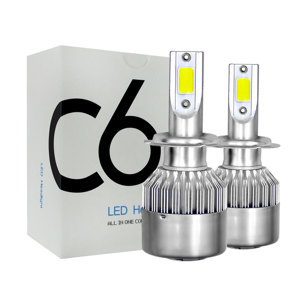 Lampu depan LED C6 Beam rendah tinggi, Kit konversi lampu depan 72W 7200LM H1 H7 H3 9005 9006 880 H11 C6 harga grosir