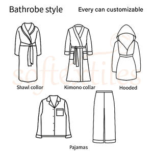 여성용 목욕 가운 럭셔리 하이 퀄리티 실크 목욕 가운 통기성 새틴 더블 레이어 사용자 정의 자수 목욕 가운 - Product Image 6