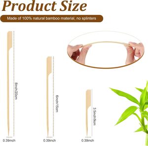 Bán hàng nóng 6/7/9/12/15/18cm Trung Quốc tre teppo xiên với Knot cho BBQ tráng miệng trái cây - Product Image 5