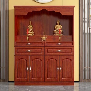 <strong>Altar</strong> for Worshipping Guan Yu, Guanyin, and the God of Wealth, As Well As a <strong>Cabinet</strong> for Storing Sacred Items - Product Image 3