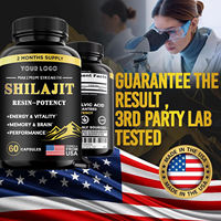 Shilajit OEM/ODM pour le soutien immunitaire, capsules de Shilajit de l'Himalaya, capsules d'extrait de Shilajit, soutien cérébral, supplément d'acide fulvique