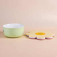 Joli set de dessous de plat en silicone motif tournesol, résistant aux hautes températures, imperméable et antidérapant, créatif pour isoler les bols