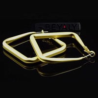 Aguja de plata oro pendientes exagerado estilo occidental pendientes de joyas de oro de 18K