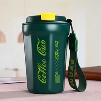 Tasse à café Portable de voyage en plein air, tasse à café en acier inoxydable multicolore de 380ml